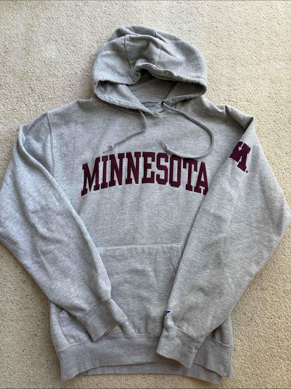 Minnesota Arch Logo Gray Hoodie Sweatshirt